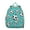 Greenish-blue-5, variant on Watercolor Flower Pattern Students Backpack - Romantic Boho Floral and Bee Design, Lightweight and Durable Oxford Fabric School Bag