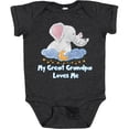 thumbnail image 3 of Inktastic My Great Grandpa Loves Me Cute Elephants Clouds Moon Stars Boys or Girls Baby Bodysuit, 3 of 5