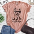 thumbnail image 2 of Westie Mom, Unisex Women's Shirt, West Highland White Terrier Owner, Funny Dog Mom Gift, Heather Sunset, Medium, 2 of 6