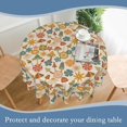 thumbnail image 6 of Mushroom Tablecloth 60x60 Inch Round,Vintage Mushrooms Table Cloth Autumn Holiday Polyester Table Cover Decorative for Indoor Outdoor Kitchen Dining Party, 6 of 6