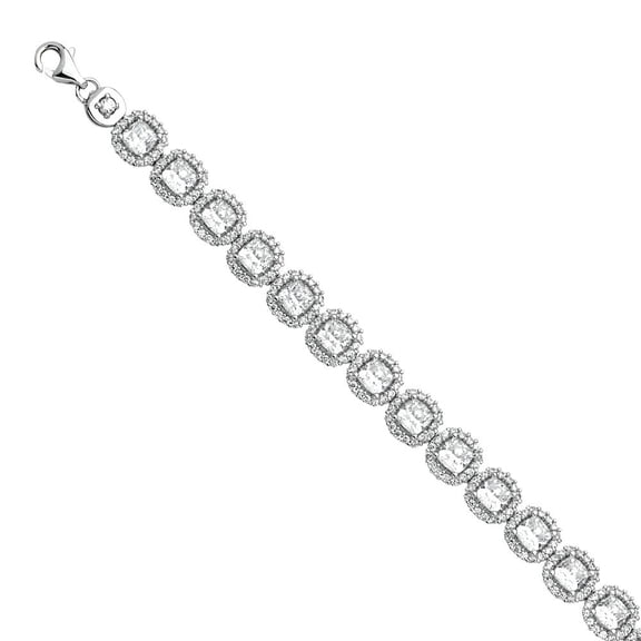 14K Swarovski CZ Bracelet - 7.5"