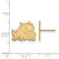 thumbnail image 2 of 10k Gold LogoArt Texas Christian University Horned Frog Small Post Earrings Q1Y023TCU, 2 of 4