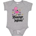 thumbnail image 3 of Inktastic Be a Flamingo in a Flock of Pigeons with Flowers Girls Baby Bodysuit, 3 of 5