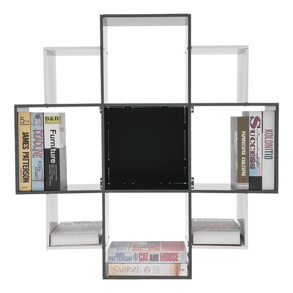 Shangmakel Cube Floating Shelves Bookshelf, 9 Units Wall Mount Square Shelves Floating Wall Book Shelf for Living Room Bedroom Kitchen Bathroom
