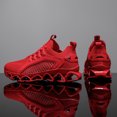 thumbnail image 6 of Men's Breathable Knit Blade-Sole Sneakers, Lightweight Lace-Up Athletic Shoes with Shock Absorption for Running, Gym, and Casual Streetwear, 6 of 10