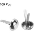 thumbnail image 3 of 10x15mm Mini Brads Paper Fasteners, 100 Pack Round Brads Fastener for Art Crafting Decorative Scrapbooking Cards DIY, Silver Tone, 3 of 5