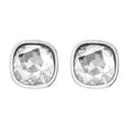 thumbnail image 1 of Arete para Mujer con Cristal Fino Swarovski en Forma de Cuadrado Chico – Bañado en Rodio– Arete Elegante y Brillante, Aretes de Mujer de Moda– Joyería para Mujer de Moda– Regalo especial Ortiz Espinosa Temporada, 1 of 3