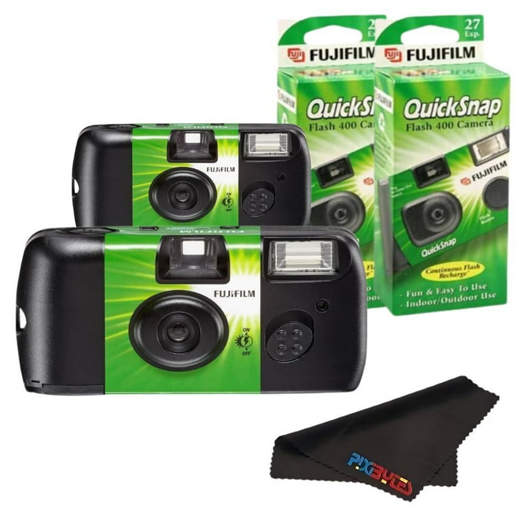 Fujifilm QuickSnap Flash 400 Disposable 35mm Camera (2 Pack) +