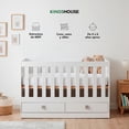thumbnail image 2 of Cuna Colecho de Madera 2 en 1 Corral Multifuncional Color Blanco Cama Bebé con Cajones, 2 of 8