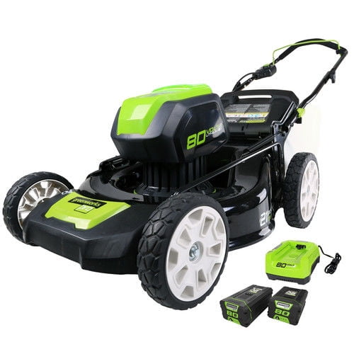 Greenworks PRO 21-Inch 80V Cordless Lawn Mower, Two 2.0AH Batteries Included GLM801601 by Sunrise Global Marketing, LLC