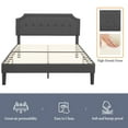 thumbnail image 5 of VECELO Full Upholstered Platform Bed Frame with Height Adjustable Headboard, Tufted Button Bed, No Box Spring Needed, Dark Gray, 5 of 9