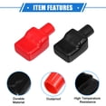 thumbnail image 4 of Unique Bargains 1 Pair Battery Terminal Insulation Covers 14mm 0.55' ID Battery Post Cap Universal for Car PVC Red Black, 4 of 7