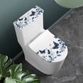 thumbnail image 2 of HELLHERO Butterfly and Floral Pattern 2 Piece Fits All Toilet Shapes Toilet Seat Lid Cover with Elastic Bottom for Stretch, 2 of 8