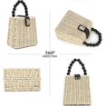 thumbnail image 2 of Womens Handwoven Straw Shoulder Bag Summer Beach Handles Handbag(Beige), 2 of 4