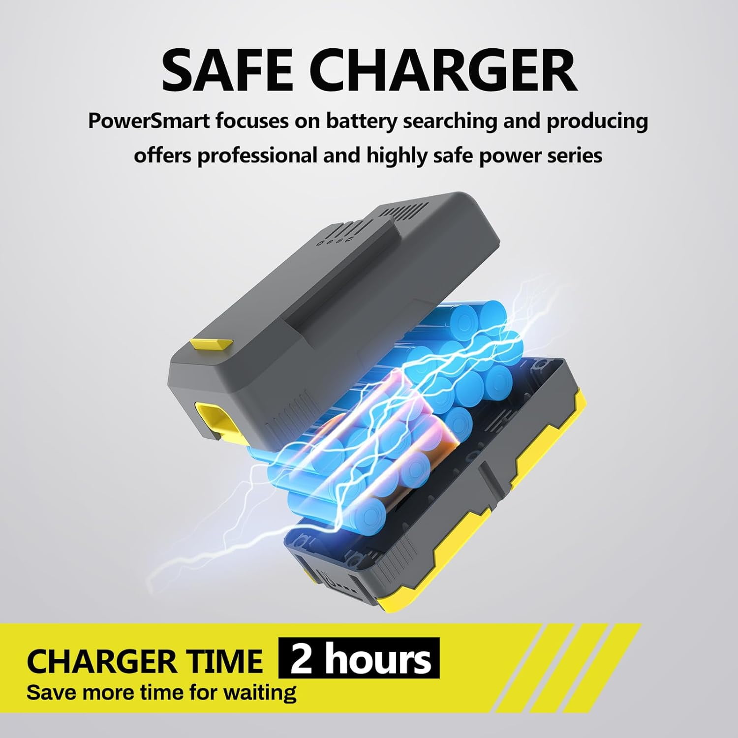 PowerSmart 300W Portable Power Station Inverter with 2PCS 40V Battery Replacement and Charger Outdoor DC input