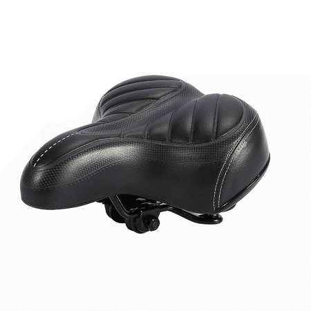 Bicycle Saddle Seat Comfort Padded Bike Seat Wide Big Bum Sprung Bike Soft Cushion Replacement Bicycle Saddle Universal Fit For Outdoor Bikes For Women And