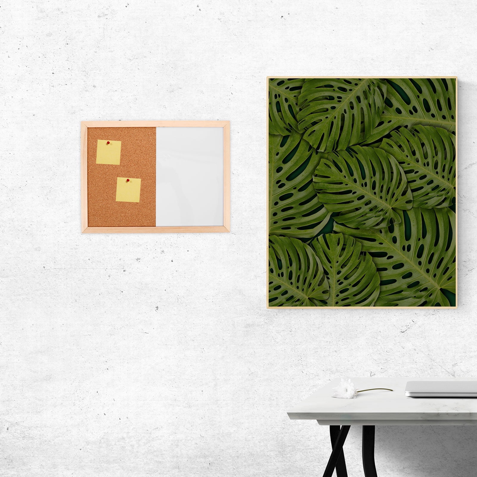 LEORX Cork Boards For Walls Iron 1Set 15.7X11.8X0.5In
