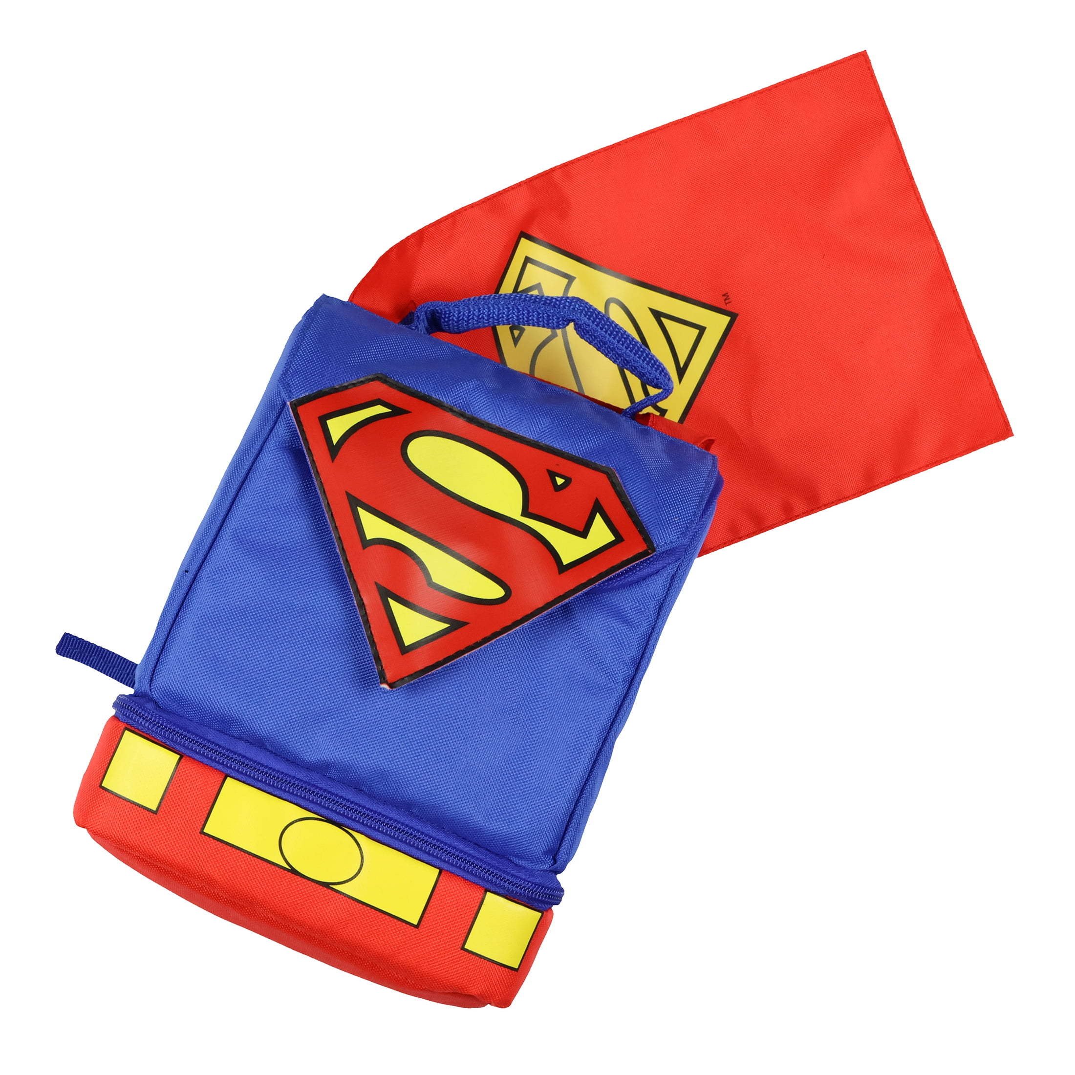 DC Comics Superman Lunch Box Dual Compartment Insulated Food Container Bag 10"