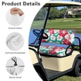 thumbnail image 6 of HUIACONG Floral and Leaf Design Golf Cart Seat Covers 2 Piece Breathable for Club Car Club Car Precedent Cart, Easy Installation Dress UP Golf Cart Seat Cover Towel Blanket Universal Fit, 6 of 7