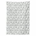 thumbnail image 2 of Lemur Tablecloth, Safari Repetitive Wild Mammals Madagascar Endemic Species Print, Rectangle Satin Table Cover Accent for Dining Room and Kitchen, 60" X 84", Charcoal Grey Pale Taupe, by Ambesonne, 2 of 2