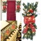 thumbnail image 4 of Xiao Hua 1 pieza de adorno de escalera inalámbrico, guirnalda navideña colgante con forma de lágrima, decoración navideña para escaleras, H, 4 of 5