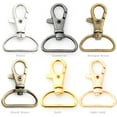 thumbnail image 3 of Swivel Lobster Claw Clasps Classic Trigger Snap Hooks CS10 Purse Landyard Clip 5/8" 3/4" 1" Pack of 10 (3/4 Inch, Gold), 3 of 4