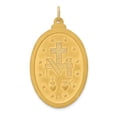 thumbnail image 4 of 14k Polished and Satin Solid Large Miraculous Medal Oval Pendant XR1760, 4 of 4