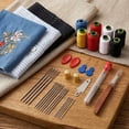 thumbnail image 3 of 43Pcs Big Eye Steel Sewing Needles Kit,Stainless Steel Needles for Hand Sewing-Kit with Thread Ripper,Threads and Thimbles,Threader and Needle Repair Set for Hand Sewing, 3 of 7