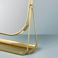 thumbnail image 3 of Brass Vanity Flip Mirror with Tray : Swivel, 3X Magnification, Rectangular, 3 of 3