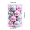 thumbnail image 2 of Fiudx Juego de Bolas Navideñas, 16 Piezas de Adornos para Árbol de Perlas Brillantes, Decoraciones Colgantes de Plástico, Varios Estilos de Pintura, Ideal para Fiestas Navideñas, Decoración Del Hogar, 2 of 2