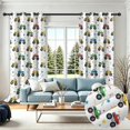 thumbnail image 2 of Monster Cartoon Truck White Pattern Blackout Curtains,Triple Weaved Fabric,Thermal Insulated,Room Darkening,Grommet Top,2 Panels,52x108in(132x274cm), 2 of 6
