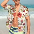thumbnail image 6 of Mens Casual Hawaiian Shirts Short Sleeve Button Down Beach Shirts Shirts, 6 of 8