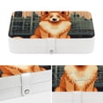 thumbnail image 4 of Pixel Dog Travel Jewelry Box Display Case with Removable Compartment - Portable PU Leather Organizer, 4 of 6