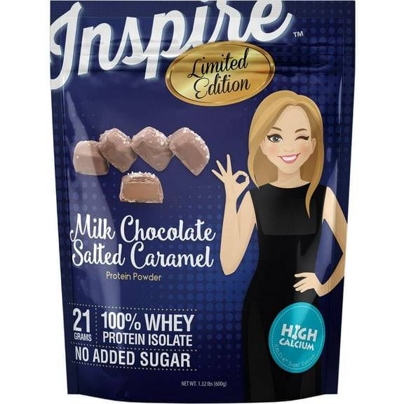 Inspire Milk Chocolate Salted Caramel Protein Powder by Bariatric Eating