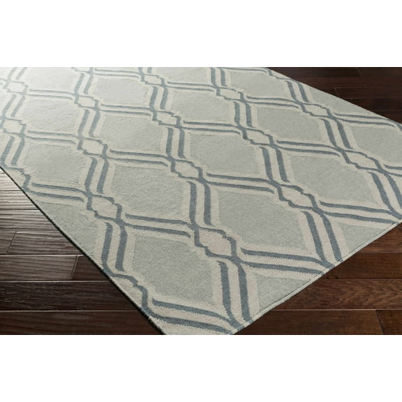 BoutiqueRugs Verbena Transitional Area Rug - Slate Blue, Denim, Light Gray - 5' x 7'6"