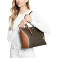 thumbnail image 4 of Michael Kors Womens Coraline Large Logo and Leather Tote Bag (BROWN) MK Signature, 4 of 4