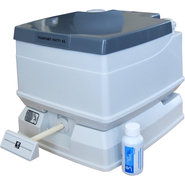 Dock Edge Passport Potty 8L SpaceSaver Portable Toilet, Multi