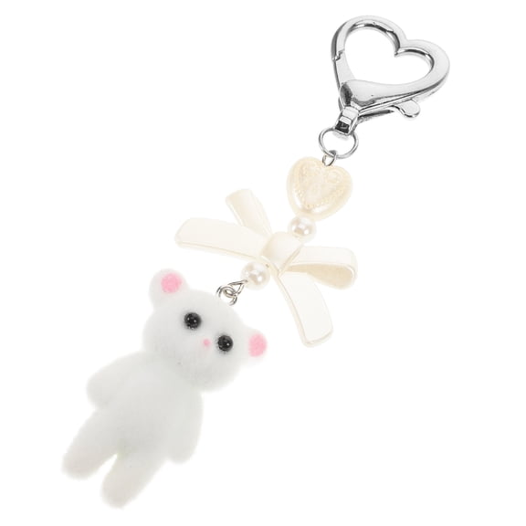 Masteelf Accessory Fuzzy Bear Keychain 10.00X3.20X1.70CM White