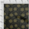 thumbnail image 2 of oneOone Velvet Yellow Fabric Floral Craft Projects Decor Fabric Printed By The Yard 58 Inch Wide, 2 of 5