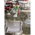 thumbnail image 5 of Outdoor Tablecloths with Umbrella Hole & Zipper, Sage Green Floral Round Tablecloths 60 Inch, Ethnic Tribe Abstract Art Flowers Waterproof Table Cloth, Patio/Pool/Picnic Table Covers, 5 of 8