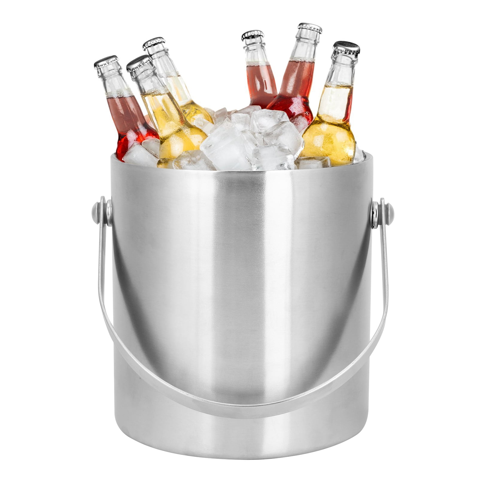 Zyyini 2L Stainless Steel Insulated Double Walled Ice Bucket with Lid