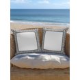 thumbnail image 5 of Outdoor Pillows Waterproof, Bohemian Floral Tile Bedding Throw Pillows with Insert for Couch Sofa Bed, Black White Sounthwest Middle Century 18x18 Inch Pillowcases Decorative Patio Pillow Set of 1, 5 of 8