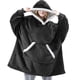 thumbnail image 1 of Minnieouse Sudaderas con capucha combinadas de moda y funcionales del algodón para las mantas usables de las mujeres para las mujeres Pijama negro, 1 of 6