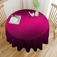 thumbnail image 3 of Round Table Cloth Hot Pink Elegant Black Ombre Tablecloths Washable Table Cover for Kitchen Dinning Party Tabletop Modern Decoration,70inch, 3 of 8