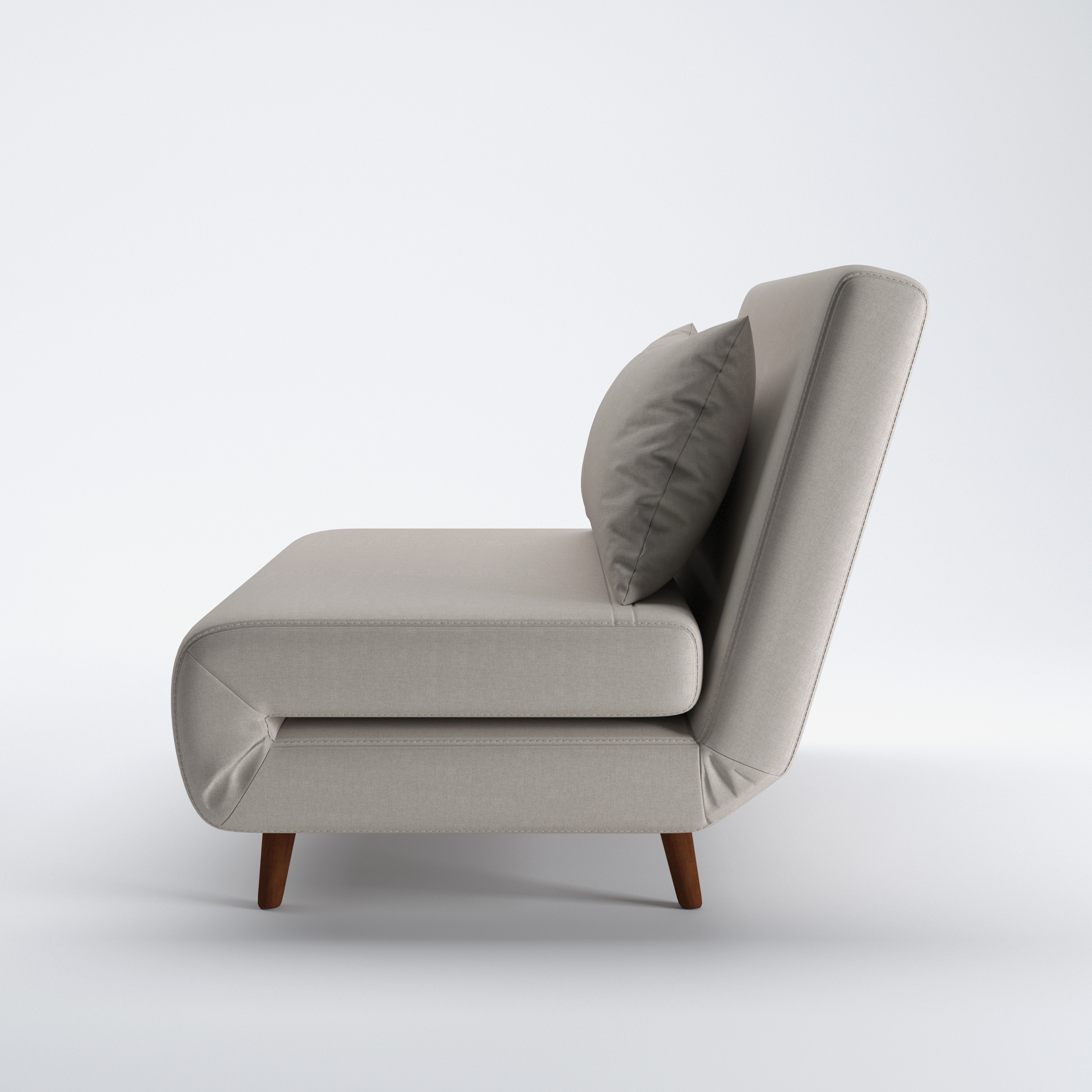 A&D Home Tustin Convertible Futon Chair, Velvet Antique Gold