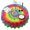 Rainbow Tie Dye, variant on Colorful Tie Dye Circle Pattern Round Tablecloth 60"x60",Wrinkle Wipeable Table Cloth for Kitchen Dining Room Picnic Patio Party