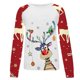 thumbnail image 4 of Puntoco Camisas para mujer Blusa regular estampada con cuello redondo y manga larga con estampado navideño Puntoco Puntoco-1064, 4 of 5