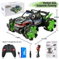 thumbnail image 3 of Wisairt Remote Control Monster Truck,1:16 RC Drift Car 4WD Stunt Car Toys for Kids Aults 3+ Birthday Gifts(Green), 3 of 8