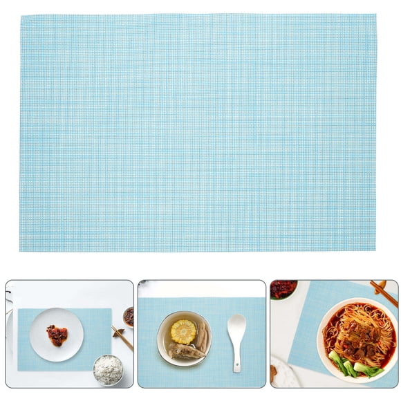HEANUJJ 4Ud Manteles Para De Cena Con Material De Lino Falso Y Europeo Azul