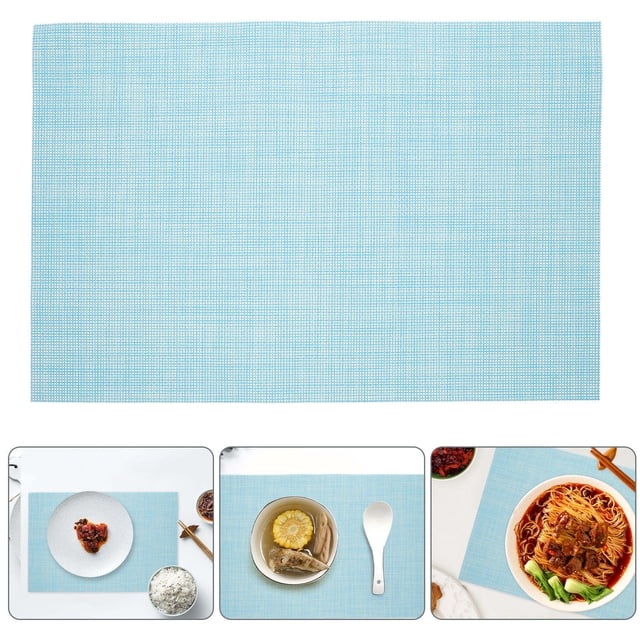 HEANUJJ 4Ud Manteles Para De Cena Con Material De Lino Falso Y Europeo Azul